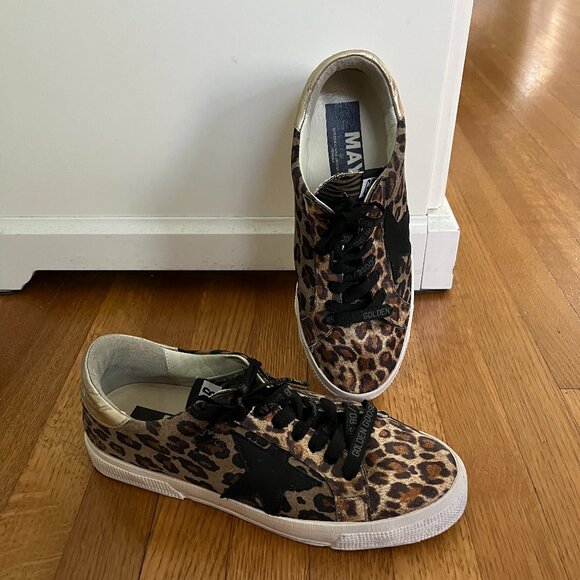 Golden Goose May Sneaker - Leopard Print - Women Italian Size 39/ U.S. 8 - Picture 4 of 6